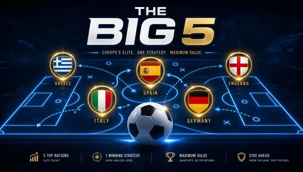 Κάρτα Αγώνα - Στοιχηματική Στρατηγική "The Big 5" Κάρτα αγώνα και παράδειγμα εξέλιξης αγωνιστικής για τη στοιχηματική στρατηγική The Big 5